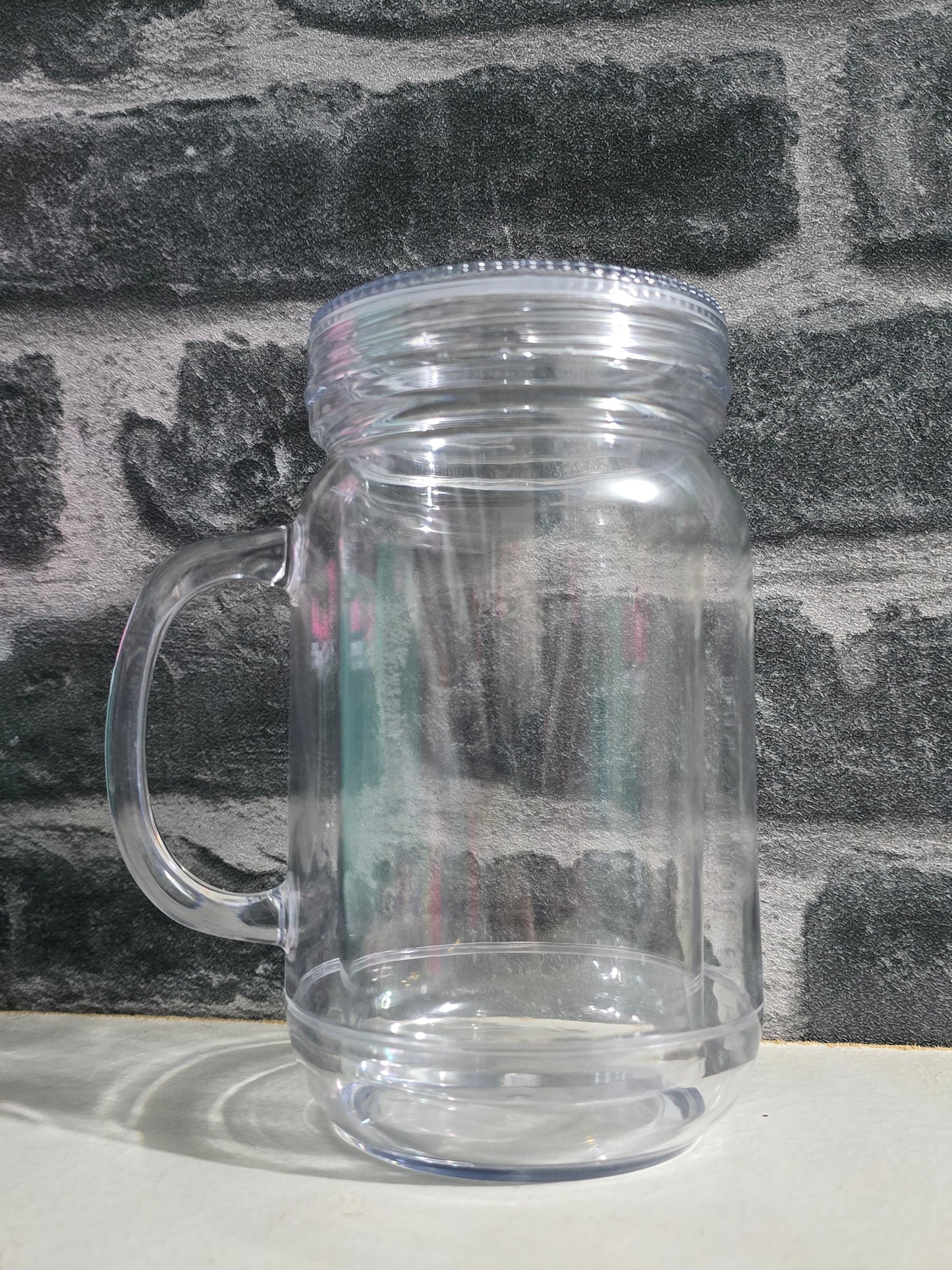 Custom 20oz Acrylic Mason Jar