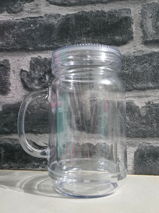 Custom 20oz Acrylic Mason Jar